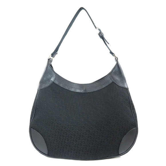 Christian Dior Trotter Pattern Shoulder Bag Canvas Black - Picture 2 of 9